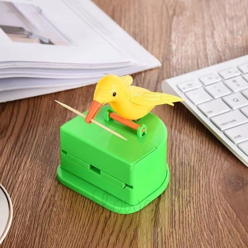 [hướng dương] Hộp tăm chim Dễ thương rải cánh Giải nén Bình tăm Press Pop-up