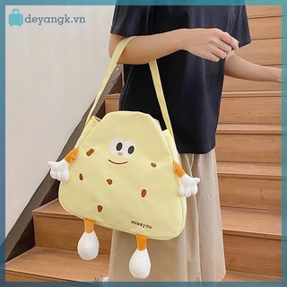 Deyangk Dễ Thương Cookie Túi Xách Hoạt Hình Vui Nhộn Túi Đeo Vai Nữ Thời Trang Học Sinh Ngộ nghĩnh Mềm Mại Dễ Thương Hoạt Hình Du Lịch VN