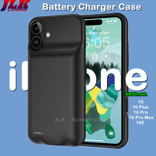 [JLK] Ốp Pin 6800mAh sạc dự phòng Cho iPhone 16 Pro Max 16E 16 Plus Vỏ Sạc Mềm Pin Dự Phòng Sạc Pin Ốp điện thoại i16 16plus 16pro i16e
