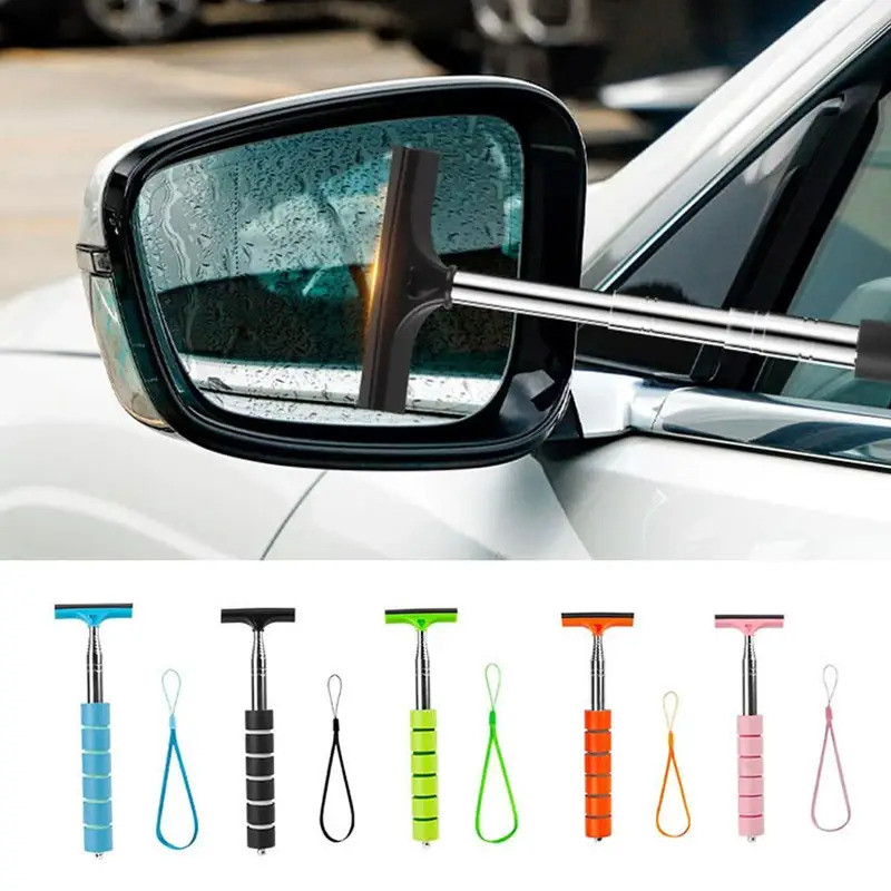Khăn Lau Kính Chắn Gió Ô Tô Có Thể Thu Vào Cao Su Squeegee Gương Chiếu Hậu Bụi Tẩy Mưa