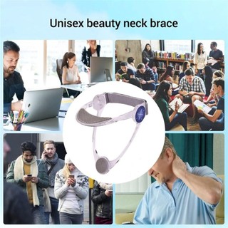 Nẹp cổ YSANH, Dụng cụ chỉnh sửa tư thế giảm cột sống cổ tử cung có thể điều chỉnh, Hiệu chỉnh cổ di động có thể gập lại bằng nhựa TPU cổ tử cung Văn phòng và gia đình