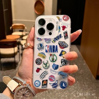 Ốp điện thoại chống rơi mẫu mới sành điệu thời trang NBA dùng cho iphone14 Pro 16plus 15Pro 15plus 14Pro 12Pro Max 12Pro 11Pro xs xr 8plus