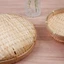 Khay tre dệt CHEESELY, Giỏ dệt thủ công phẳng 18CM, Nhà tổ chức gia đình nông tròn DIY Nhà bếp gia đình