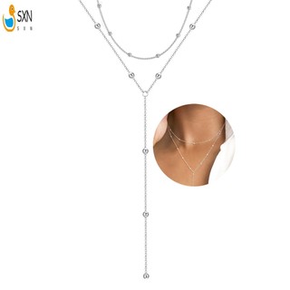 Phụ Nữ Đơn Giản Mặt Dây Chuyền Vòng Cổ Hình Chữ Y Dài Thiết Kế Tua Rua Vòng Cổ Xương Đòn Cho Tiệc Cưới Váy Váy
