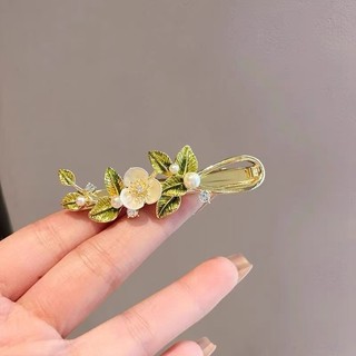 MAUROPOLI [Sẵn Sàng] Kẹp Tóc Hoa Vỏ Ngọt Nữ Mùa Xuân Phong Cách Mới Cao Cấp Bên Nổ Kẹp Tóc Sang Trọng Kẹp Tóc Gãy Mỏ Vịt Kẹp