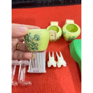 Combo cóng chào mào gắn sẵn tai (1 bộ cóng ngẫu nhiên+2 cóng nước trắng+2 xiên tàu+1 rọ+1xúc nhựa)