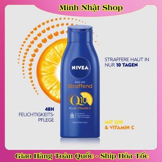 Dưỡng thể Nivea Q10 Vitamin C 400ML giúp sáng da, mềm mịn– Nội địa Đức Đủ Bill