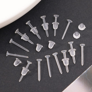 50-200 Chiếc Khuyên Tai Nhựa Không Gây Dị Ứng Cho Tai Nhạy Cảm | Bộ dụng cụ DIY bông tai tối giản 1,2CM, Trang sức chăm sóc lỗ tai trong suốt Unisex dành cho người mới bắt đầu