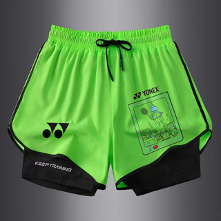 YONEX Chạy Bộ Tập Thể Thao Quần Short Nam Nữ Giả Hai Mảnh Chống Ánh Sáng Mùa Hè Mới Cầu Lông Và Quần Vợt Hai Lớp Quần Short