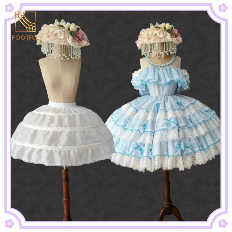3 vòng Petticoat nửa trượt cho bữa tiệc Cosplay biểu diễn sân khấu sinh nhật