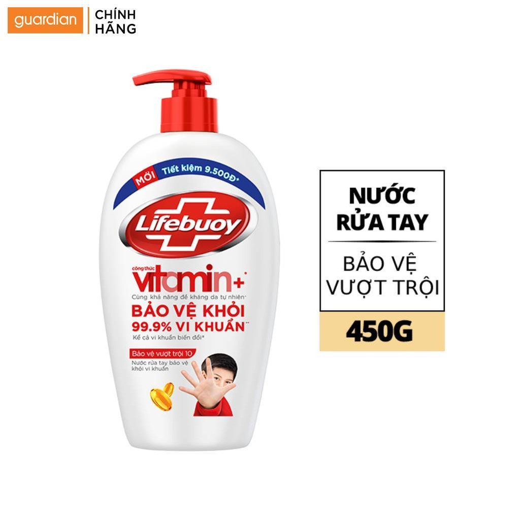 Nước Rửa Tay Lifebuoy Bảo Vệ Vượt Trội 450g