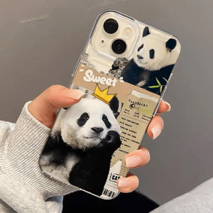 Bán Sản Phẩm Mới Panda Fubao Ốp Lưng Điện Thoại iphone 16PROMAX iPhone15Plus 14 / 13 / 12 Ốp Mềm Trong Suốt Chất Lượng Cao