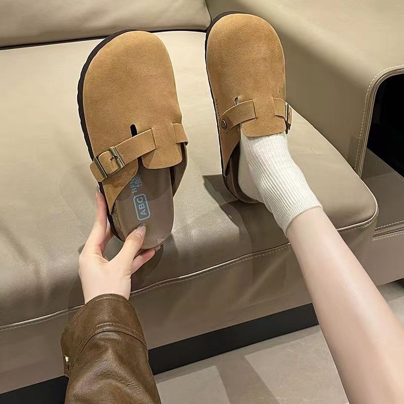 🔥Còn hàng🔥Dép đế bằng nữ,mũi tròn đế mềm,dép nữ thời trang（size35-42）