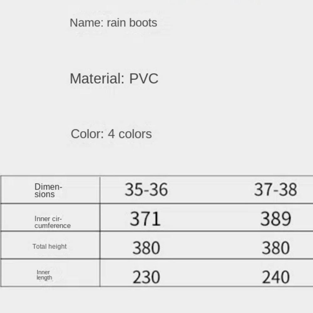Giày đi mưa ống cao WOAY PVC đế dày, chống trượt, thời trang cho nữ
