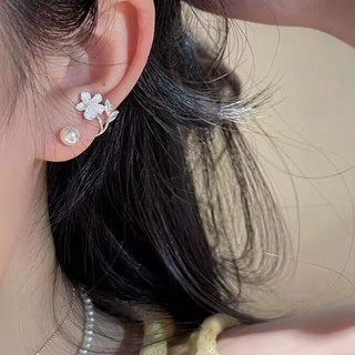 Siêu Cổ Tích Cánh Bông Tai Hoa Nữ Phong Cách Mới Tính Khí Không Khí Ánh Sáng Sang Trọng Niche Cao Cấp