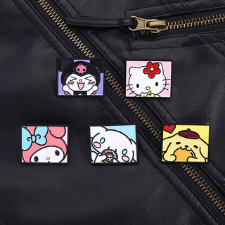 3 đến 12 Chiếc Men Thổ Cẩm Bộ Hoạt Hình Dễ Thương Kim Loại Pin Động Vật Capybara Gấu Trúc Mèo Huy Hiệu Ba Lô Quần Áo Phụ Kiện Quà Tặng Cho Bạn Bè