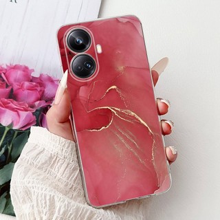 Dành Cho Realme 10 Pro 5G Ốp điện thoại Mới Sang Trọng Hoa Đá Cẩm Thạch Mềm Silicon Bảo Vệ Mặt Sau Cho Realme 10 Pro + Plus RMX3687 Vỏ
