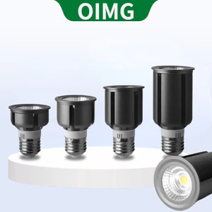 Bóng đèn LED COB siêu sáng OIMG E27 9W 12W 15W 20W 25W 110V 220V 85-265V Vỏ đen Spotlight Trắng lạnh / trung tính / ấm / ba màu Ánh sáng
