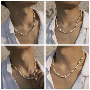 Vòng Cổ Ôm Dừa Bohemian Sao Biển Choker, Mùa Hè Đi Biển Lướt Sóng Tự Nhiên Nối Nam Xương Đòn Dây Chuyền Nam Quà Tặng