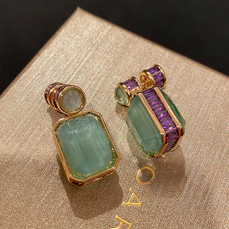 Bông tai zircon phong cách mới sang trọng và thanh lịch