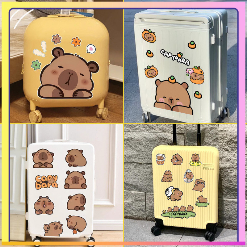 Decal lớn chống nước cho vali, xe hơi, tường – họa tiết capybara YSWI