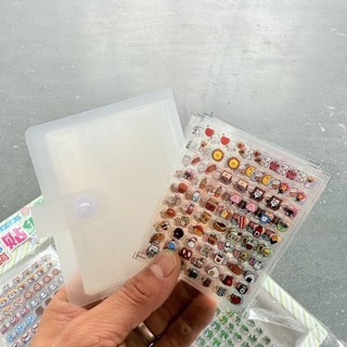 SEREN Sticker Sách lưu trữ, Album dán móng tay trong suốt rỗng, Kích thước ảnh di động 32 / 60 Khe đựng trong suốt Phụ kiện lưu trữ