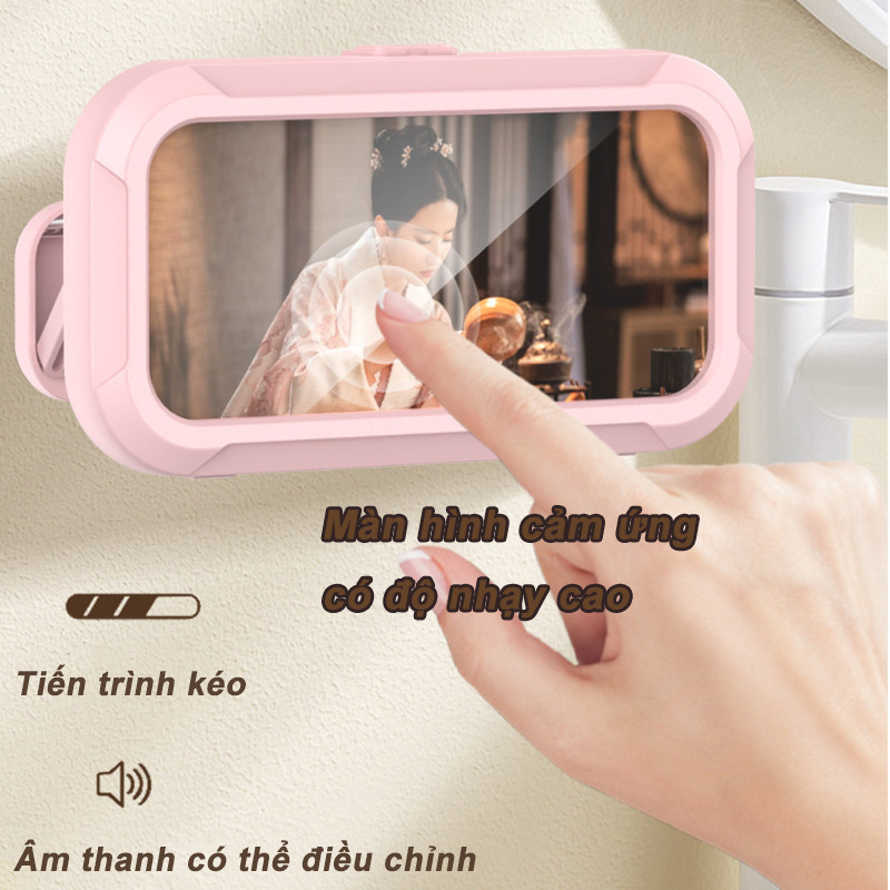 Ốp lưng điện thoại treo tường phòng tắm, Xoay 360° , Cảm Ứng Nhạy, Dễ Dàng Lắp Đặt