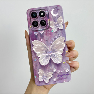 Dành Cho Honor X7c 2024 Ốp Lưng ALT-LX2 ALT-NX1 Vỏ Silicon Thẩm Mỹ Hoa Bướm Xinh Đẹp Chống Sốc TPU Mềm Mờ Cản Cho Honor 200 Vỏ Thông Minh