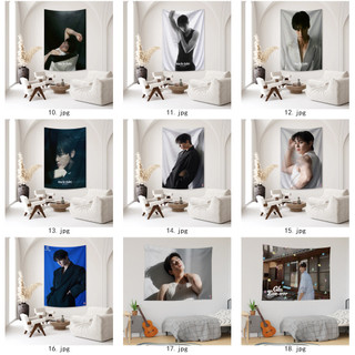 CHA EUN WOO Tấm thảm Polyester in một mặt, Tấm thảm ngôi sao, Trang trí nền nhà cửa, Vật dụng làm đẹp căn phòng (có kẹp)