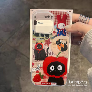 ibumpers Ốp Điện Thoại iPhone Dễ Thương Họa Tiết Mướp Mướp Ốp Lưng Trong Suốt Nhám Mờ Chống Bẩn Chống Sốc Cho IPhone 16 15 14 12 13 11 Pro Max IP 7 8 Plus X XS XR