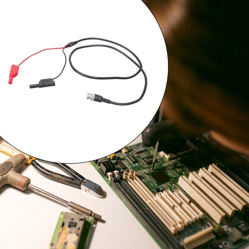 BNC Male to Double 4mm Banana Plugs Stackable Test Leads Probes for Oscilloscope
