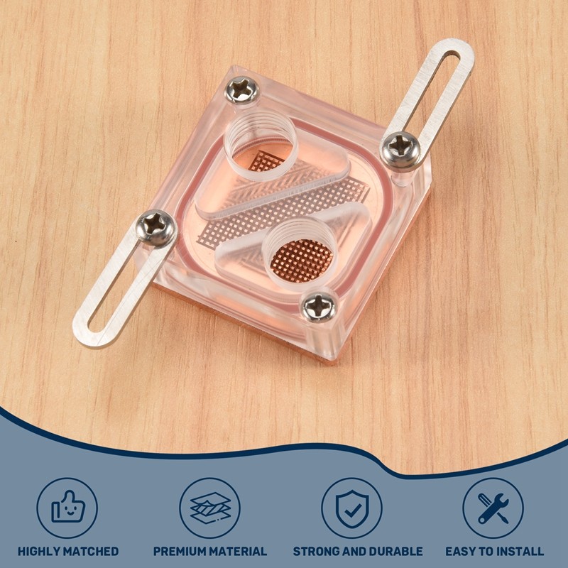 Chipset Nước Máy Tính Làm Mát Nước Acrylic Trong Suốt Chung Northbridge Khối Cho Máy Tính Khối CPU