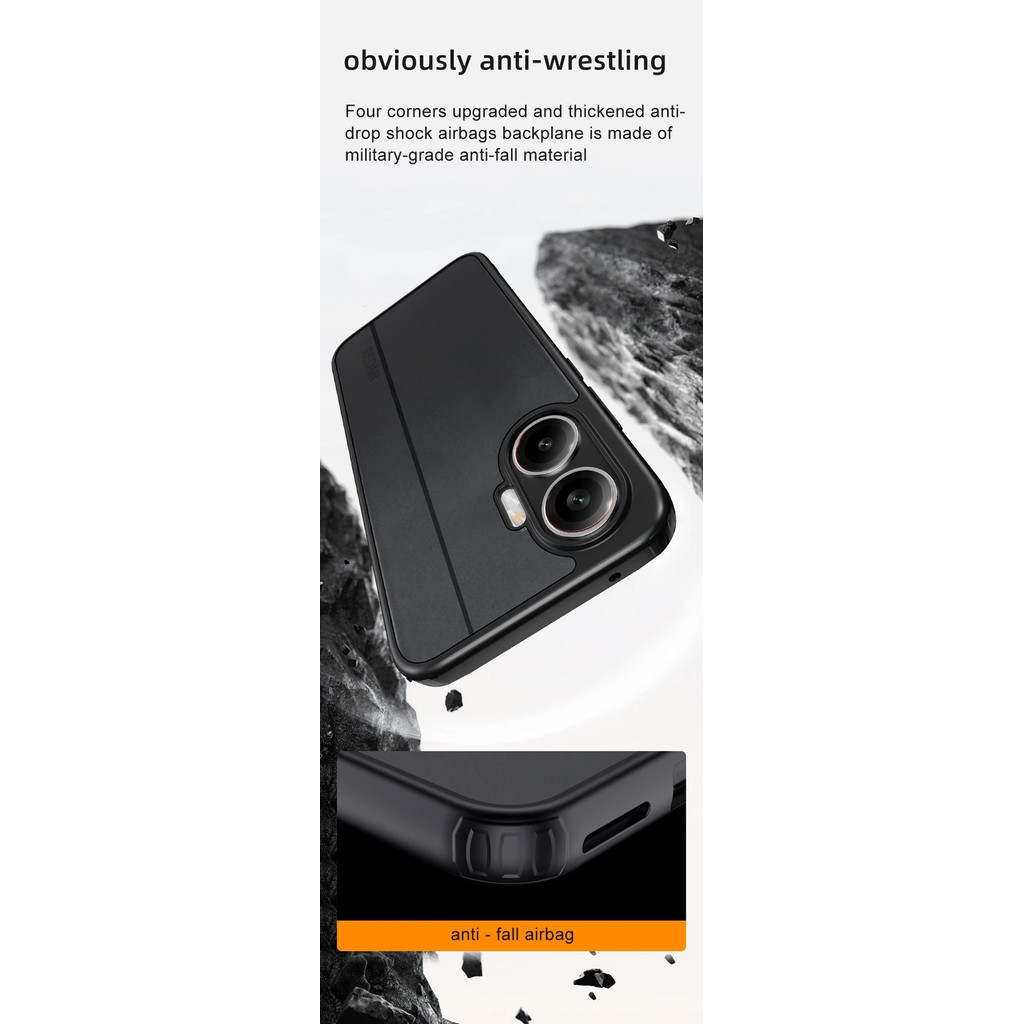 Dành Cho Xiaomi Redmi Turbo 4 Pro Hybrid Trong Suốt Chống Va Đập TPU & PC Matte Túi Khí Chống Sốc Ốp Lưng