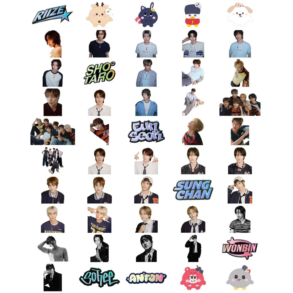 Bộ 50 RIIZE ODYSSEY Album SHOTARO EUNSEOK SUNGCHAN WONBIN SOHEE ANTON Sticker RIIZING: Epilogue Hành Lý Chống Nước Ảnh Notebook Điện Thoại Idol Sticker YM