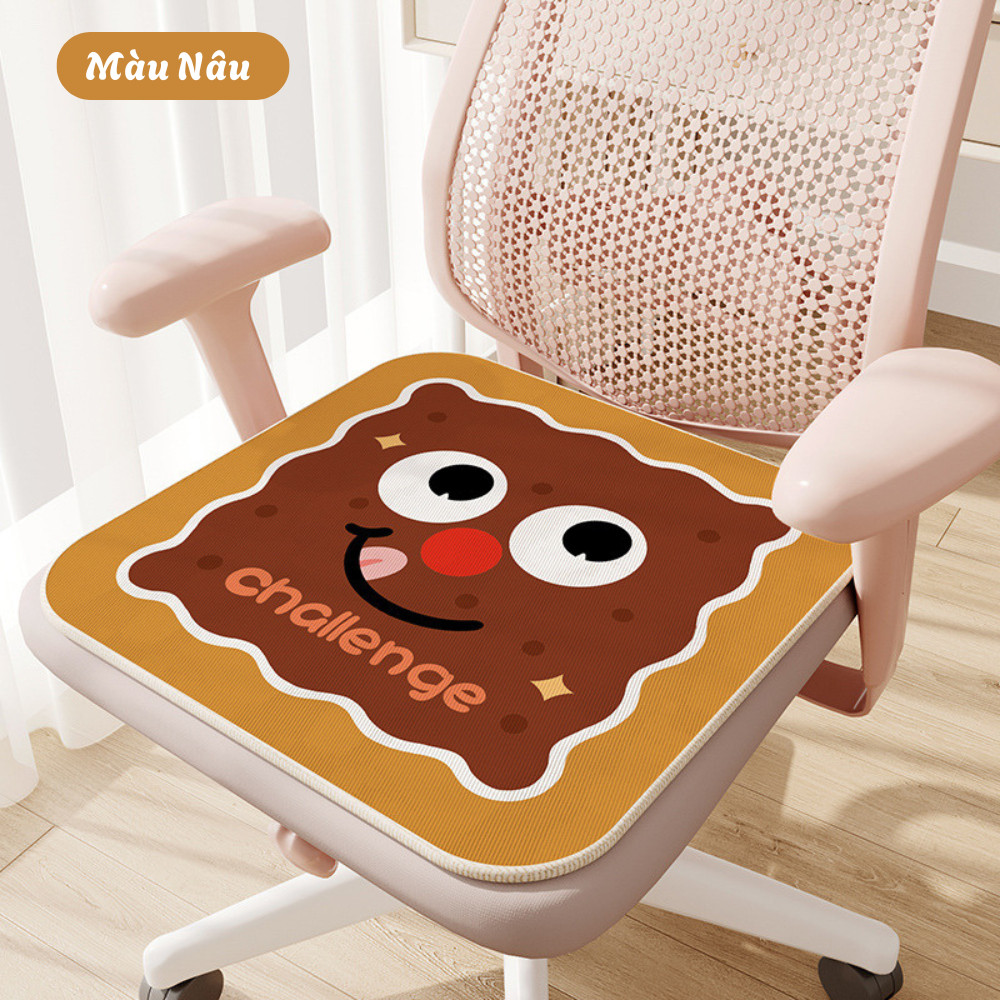 Miếng Lót Ghế Ngồi Êm Ái Hình Hoạt Hình 3D Dễ Thương, Đệm Lót Ghế Văn Phòng