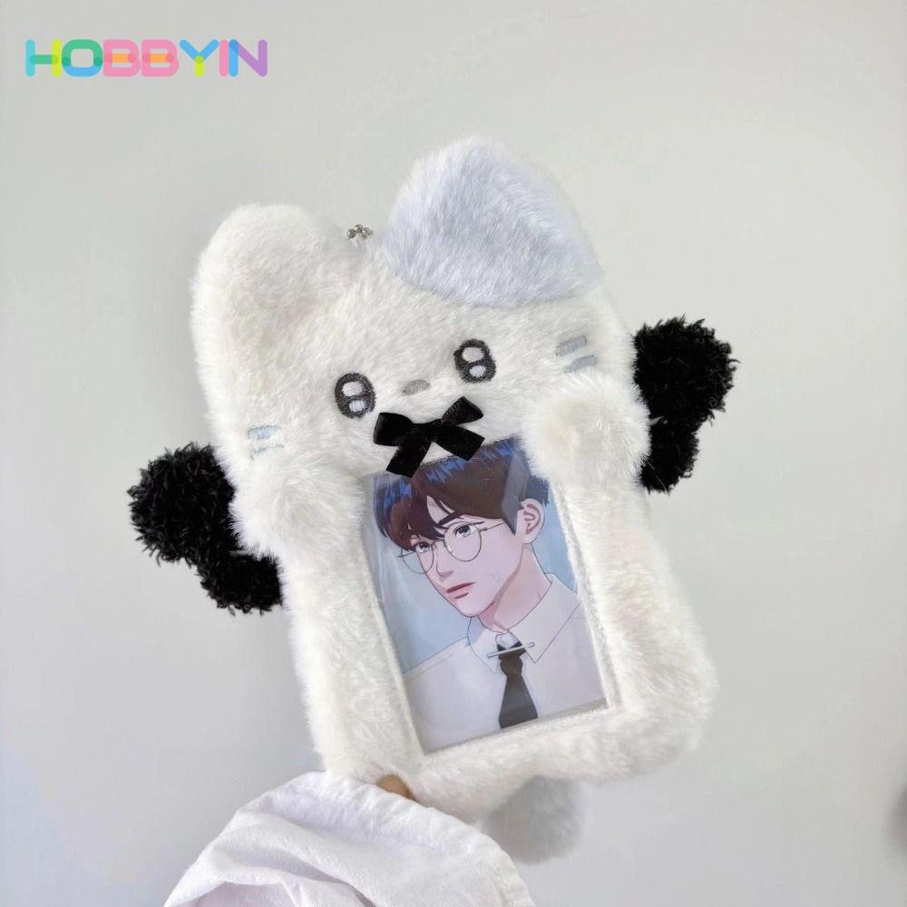 HOBBYIN Photocard, Hộp đựng thẻ ảnh gấu / thỏ / gà con sang trọng, Chất lượng cao Phim hoạt hình dễ thương Đa chức năng Thẻ cửa xe buýt tay áo Học sinh