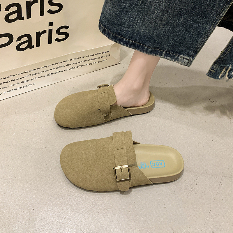 🔥Còn hàng🔥Dép đế bằng nữ,mũi tròn đế mềm,dép nữ thời trang（size35-42）