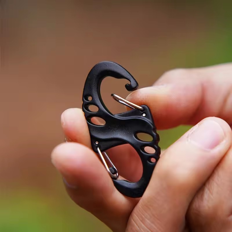 2 / 4 Ba Lô Cắm Trại Di Động Hình Chữ S Khóa Móc Khóa Ngoài Trời Paracord Dây DIY Phụ Kiện