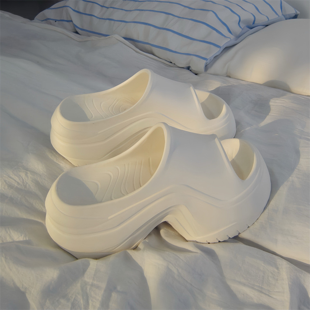 XIXITIAO Dép Sandal Màu Trơn Dép Đế Dày Cao 8cm Nữ Sinh Thời Trang Thoải Mái