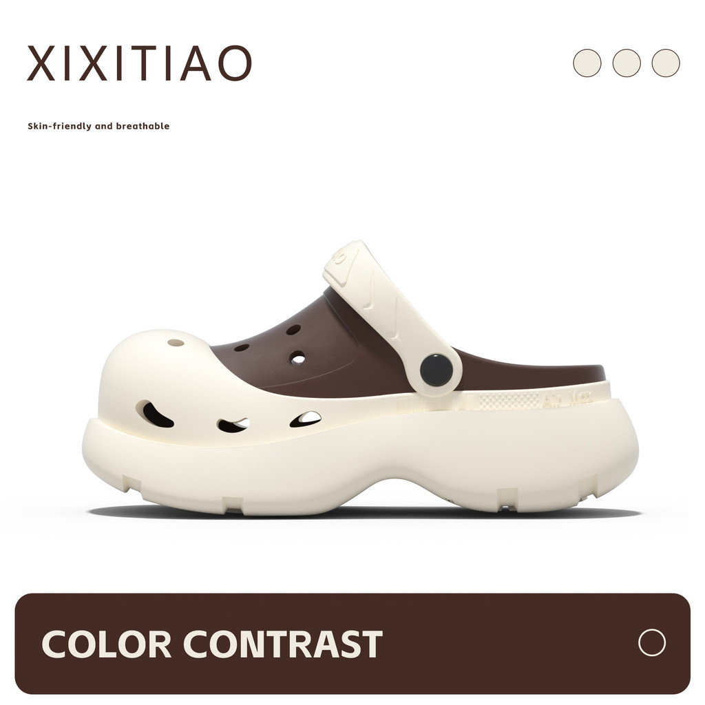 XIXITIAO Giày Sandal Ngoài Trời Đường Phố Phong Cách Nhật Bản Tăng Cường Đế Dày Sinh Viên Mùa Hè Dép Nữ Đi Biển