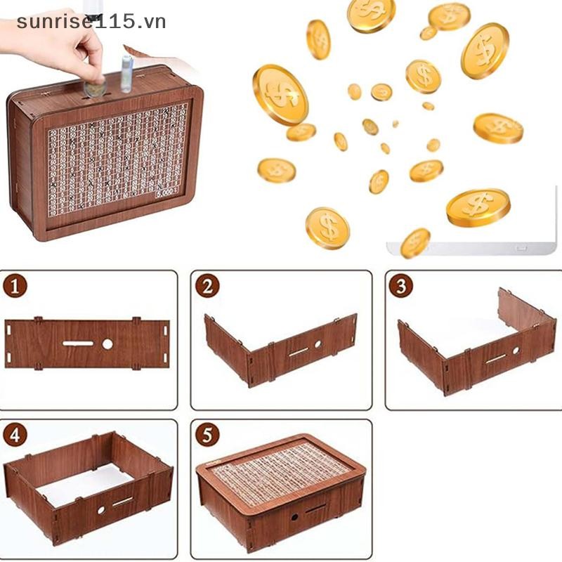 Hộp Đựng Tiền SRVN Có Quầy Bằng Gỗ Heo Đất Tiết Kiệm Trẻ Em Người Lớn Hộp Tiền Tiết Kiệm Tiền Thu Ngân Ngăn Kéo Tổ Chức Thủ Công Nhà.