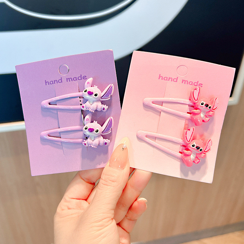 Kẹp Tóc Trẻ Em Dễ Thương Acrylic Xanh Dương, Viền Uốn Sắt