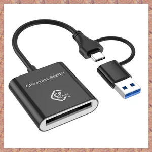 Đầu đọc thẻ CFexpress Type B tốc độ cao USB3.2 Gen2 Đầu đọc thẻ CFe USB-C cho Android Win XP / Vista / 7 / 8 / 8.1 / 10 / 11 OS 10Gbps USB3.2 Gen2 USB-C (R F C V)