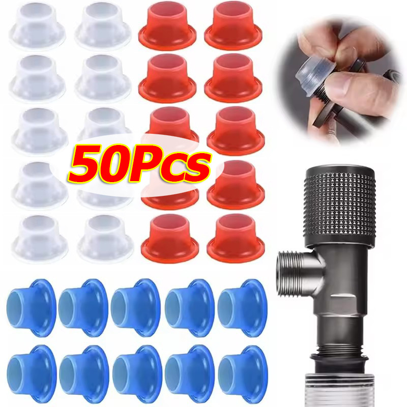 10 / 30 / 50 Miếng đệm vòi silicon / Vòng đệm ống cao su chống rò rỉ cho phụ kiện ren