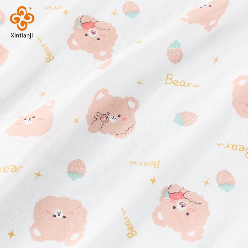 Vải Hoạt Hình In Hoa Cho Bé - Khăn Gạc & Bộ Đồ Ngủ YHW300350