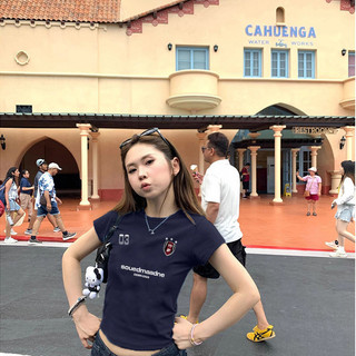 áo croptop âu mỹ Xanh tím than áo girl phố xinh áo style mùa hè Eleclassm  áo thun baby tee ôm body
