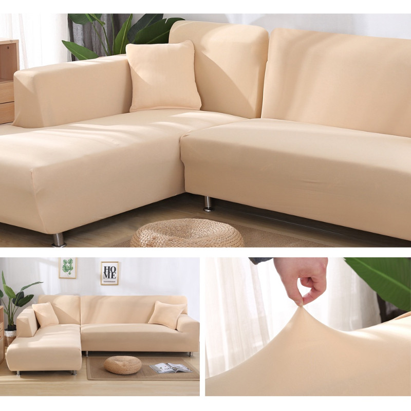 1/2/3/4 Vỏ Bọc Ghế Sofa,Bọc Sofa Màu Trơn,Bọc Sofa Co Giãn Cho Phòng Khách,Vệ Đệm Ghế Sofa Vải Thun Mại Co Giãn