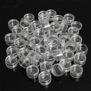 Springevenstar 50pc Lọ kem trong suốt Chai mỹ phẩm Hộp đựng nồi trong suốt cho móng tay Springevenstar