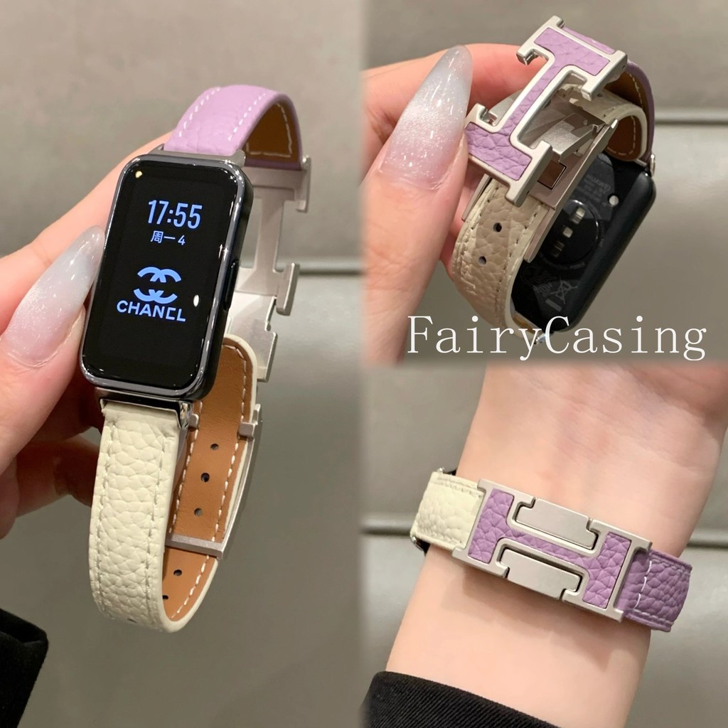 Dây Da Cho Huawei Band 9 8 10 11 Phụ Kiện Đeo Tay Thể Thao Pulseira Dây Đeo