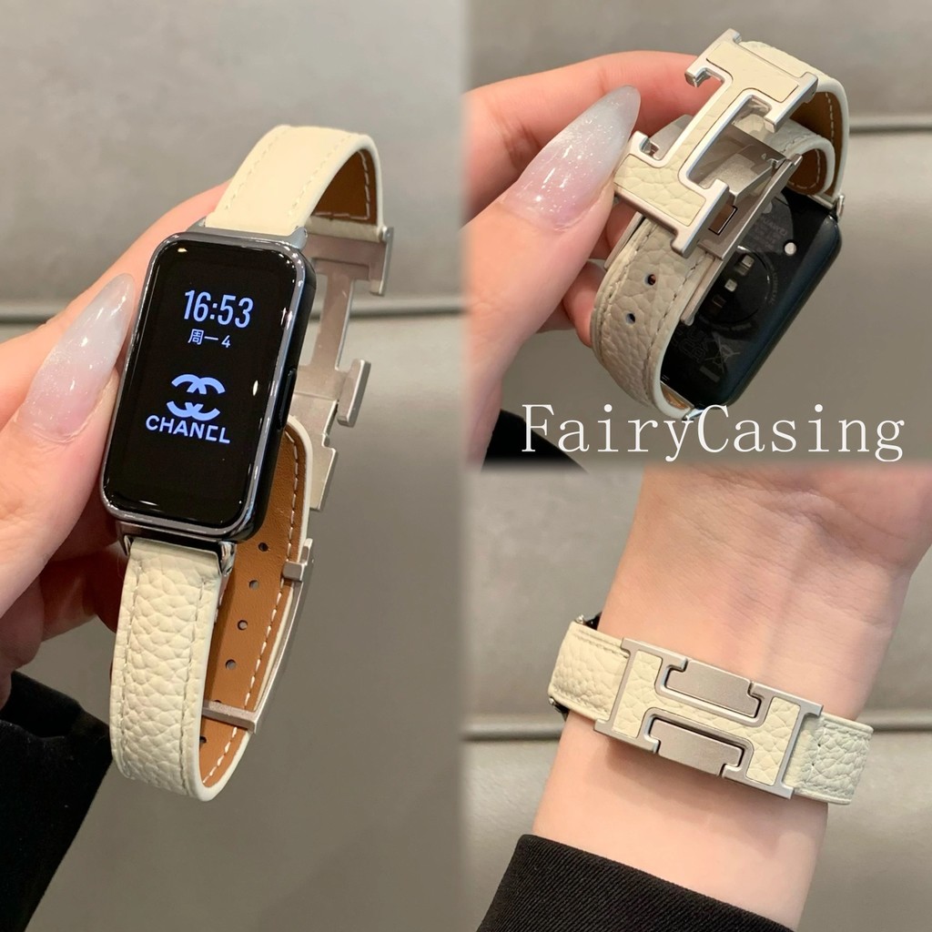 Dây Da Cho Huawei Band 9 8 10 11 Phụ Kiện Đeo Tay Thể Thao Pulseira Dây Đeo